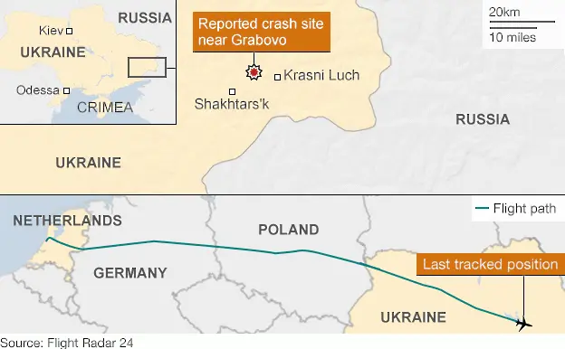 Пътят на MH17 – най-честият авиомаршрут от Европа за Югоизточна Азия