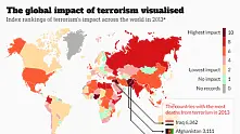 Къде по света тероризмът е най-голяма заплаха?