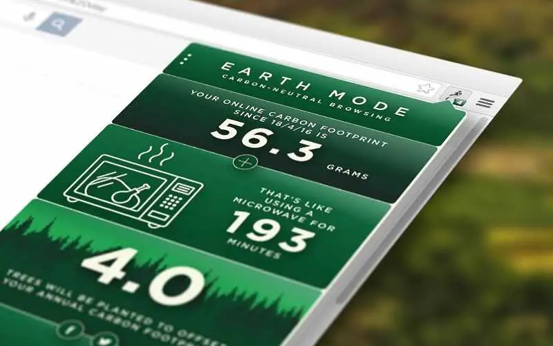 Приставка за Google Chrome изчислява въглеродния отпечатък докато сърфираме в интернет