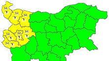 Времето: Жълт код за валежи и гръмотевични бури в 7 области
