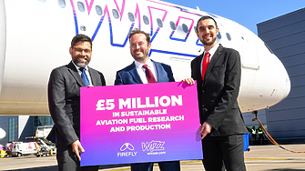 Wizz Air ще инвестира в производител на устойчиво авиационно гориво 